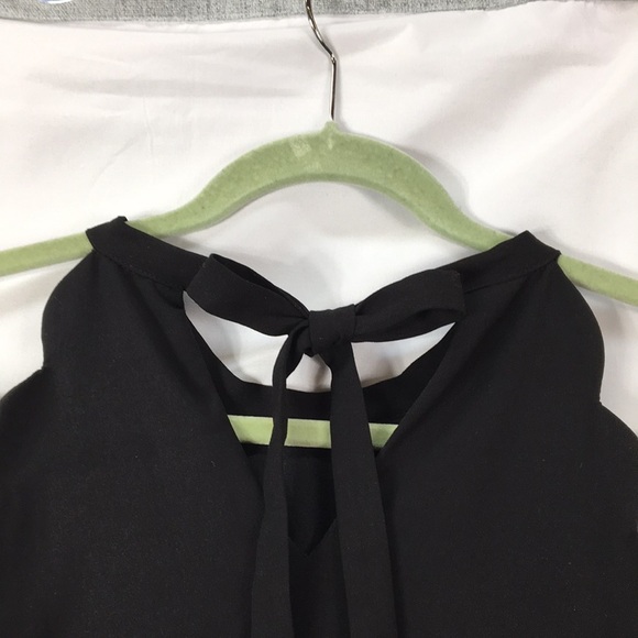 Vanilla Bay A-Line Scalloped Sleeveless Black Dress Size M EXCELLENT Condition - Picture 8 of 9